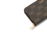 Portafoglio donna grande zip around con logo