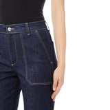 Jeans donna con maxi risvolto