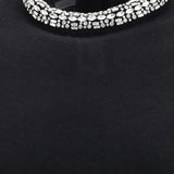 Maglia donna in misto lana con collo gioiello