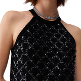 Top donna  con ricami gioiello