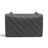 Borsa donna a tracolla con logo marrone scuro