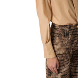 Camicia donna in cotone con cravatta