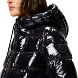 Piumino donna in crystal nylon con cappuccio