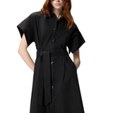 Abito donna chemisier midi con cintura