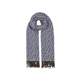 Stola donna monogram con frange