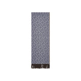Stola donna monogram con frange