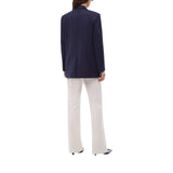 Blazer donna doppiopetto in flanella di jersey