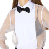 Camicia donna in organza e cotone