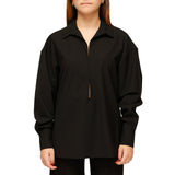 Blusa donna in fresco lana