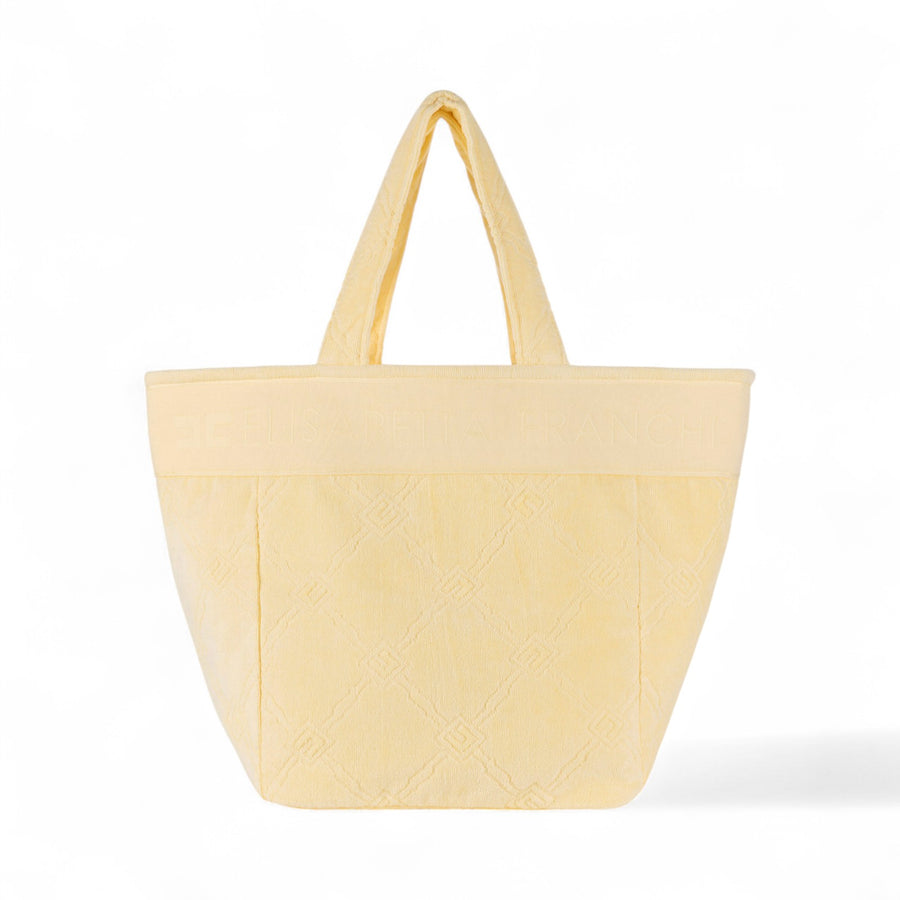Tote donna in spugna jacquard con logo