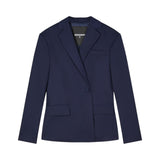 Blazer donna asimmetrica in gabardina