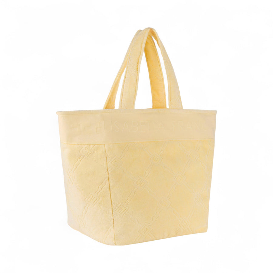 Tote donna in spugna jacquard con logo