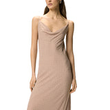 Abito donna  slipdress lungo con strass