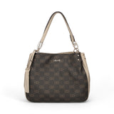 Borsa donna tote con placca logo