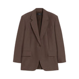 Blazer donna over in misto cotone