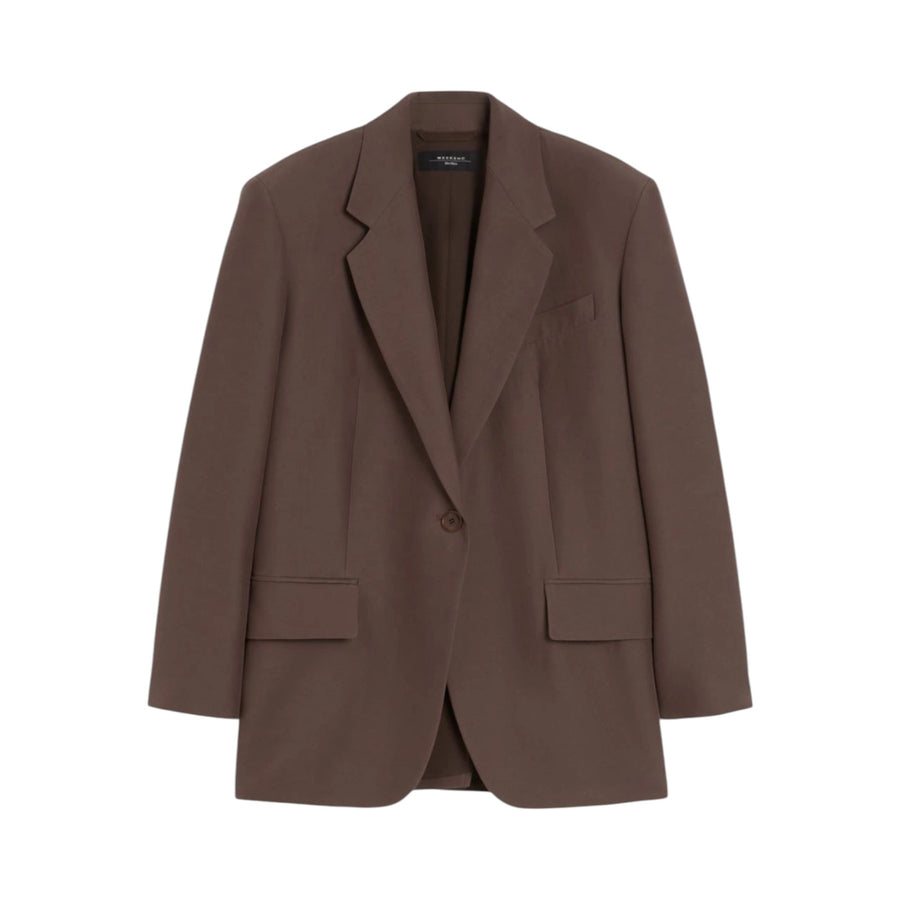 Blazer donna over in misto cotone