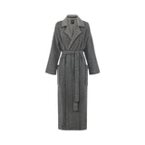 Cappotto donna in misto lana con cintura