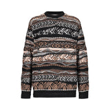 Maglia uomo girocollo jacquard in baby alpaca