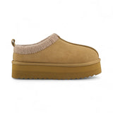 Sabot donna platform con cuciture maxi