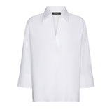 Camicia donna in popeline maniche tre quarti