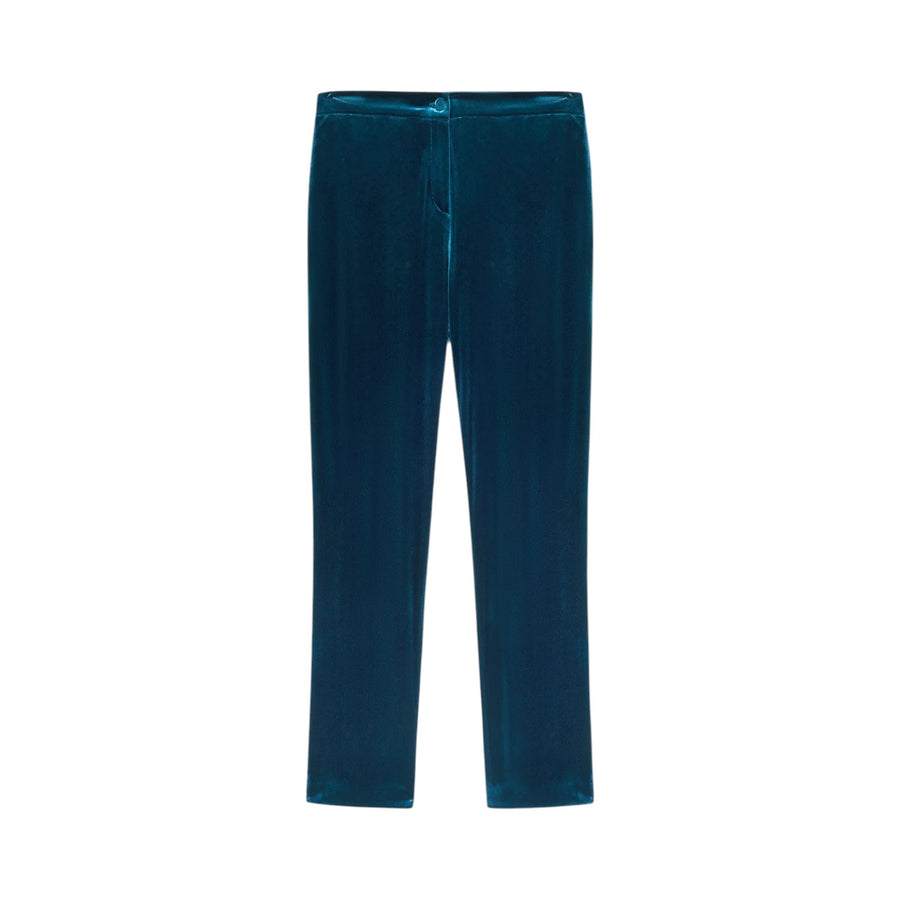 Pantaloni donna in velluto stretch