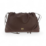 Borsa Clutch a spalla grande in pelle con logo Love Birds