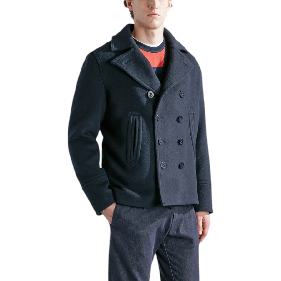 Peacoat uomo in Re-Wool