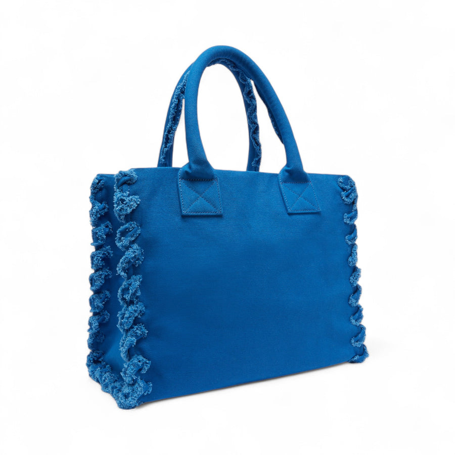 Borsa donna a mano media Beach Shopper in canvas riciclato