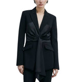 Blazer donna con drappeggio