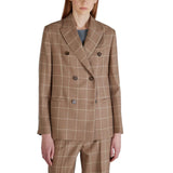 Giacca donna doppiopetto regular fit in flanella