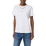 T-shirt donna in jersey di cotone con collana