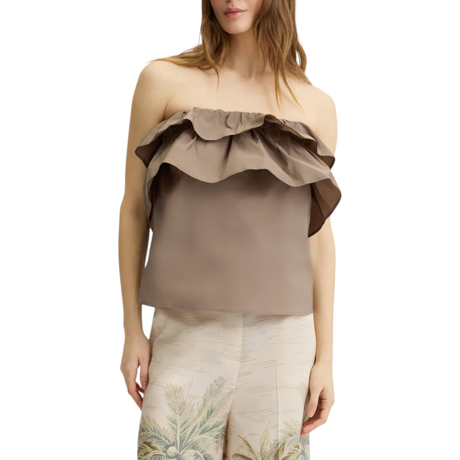 Top donna in taffetà