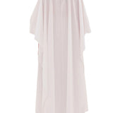 Abito in cotone con mantella in vita arricciata donna