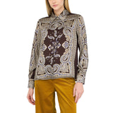 Camicia donna in twill stampato