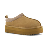 Sabot donna platform con cuciture maxi