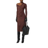 Abito donna in jersey con bottoni gioiello