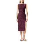Abito donna in pizzo floreale con scollo sul retro