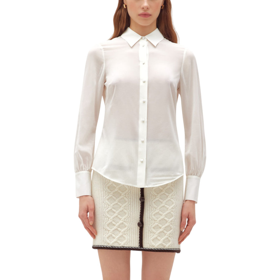 Camicia donna in voile di seta