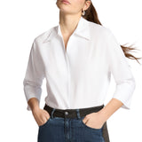 Camicia donna in popeline maniche tre quarti