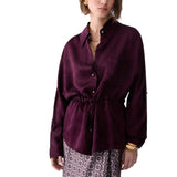 Camicia donna in raso jacquard