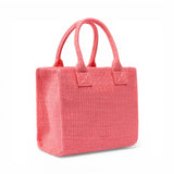 Borsa shopper piccola Beach in rafia con logo Love Birds