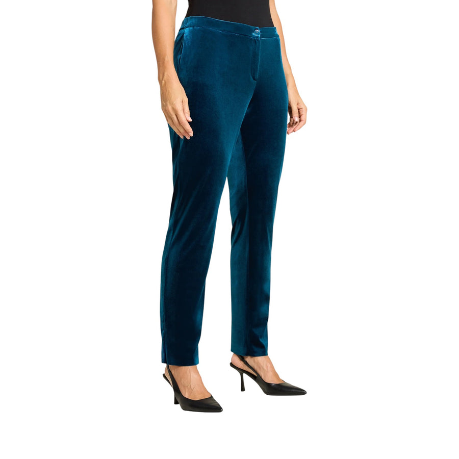 Pantaloni donna in velluto stretch