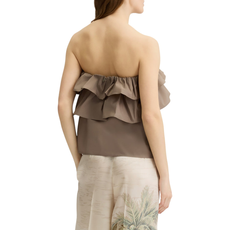Top donna in taffetà