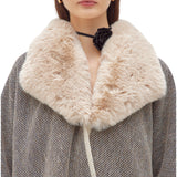 Cappa donna in maglia e faux fur