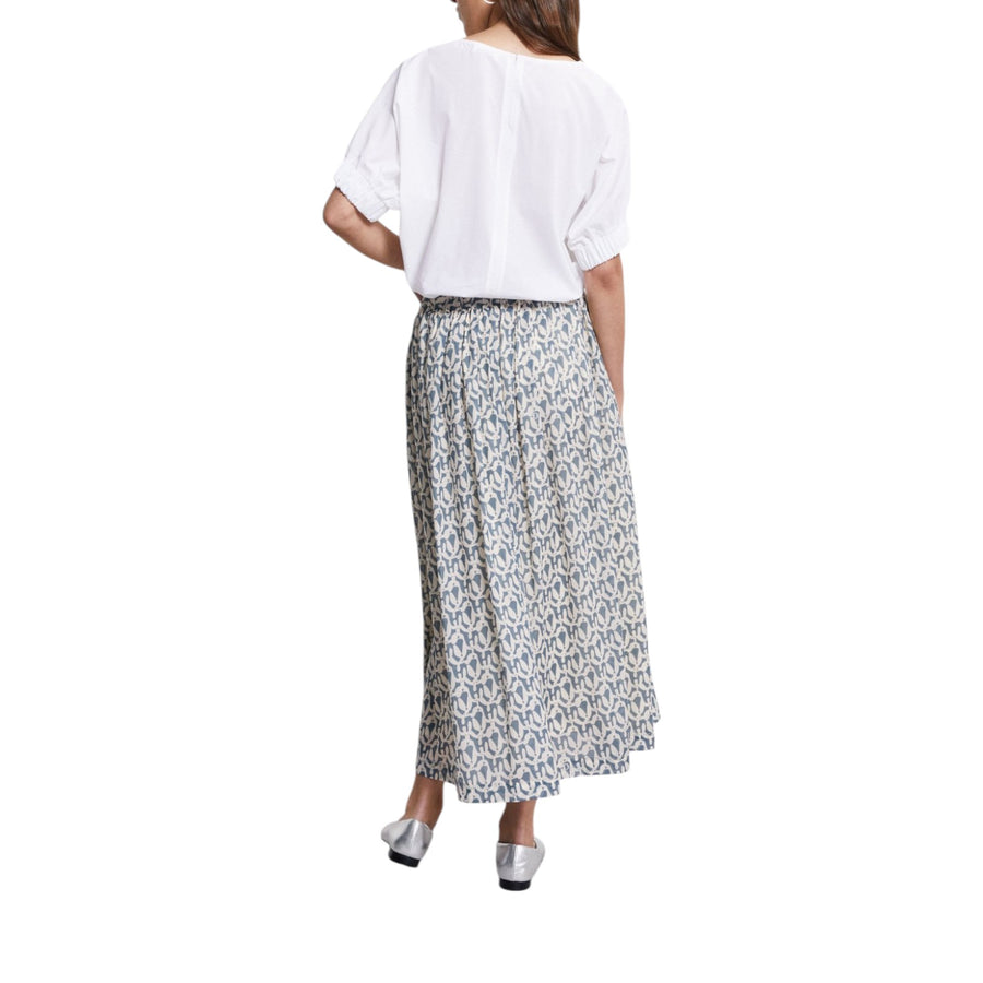 Gonna donna lunga in cotone stampato
