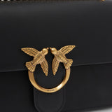 Borsa a tracolla media Love Bag in pelle liscia