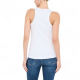 Top donna con applicazioni gioiello