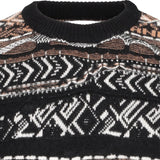 Maglia uomo girocollo jacquard in baby alpaca