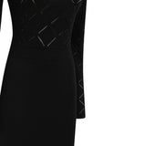 Abito donna in maglia a tubino con strass