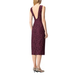 Abito donna in pizzo floreale con scollo sul retro
